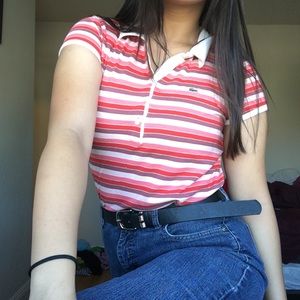 VINTAGE COLLARED STRIPE TEE